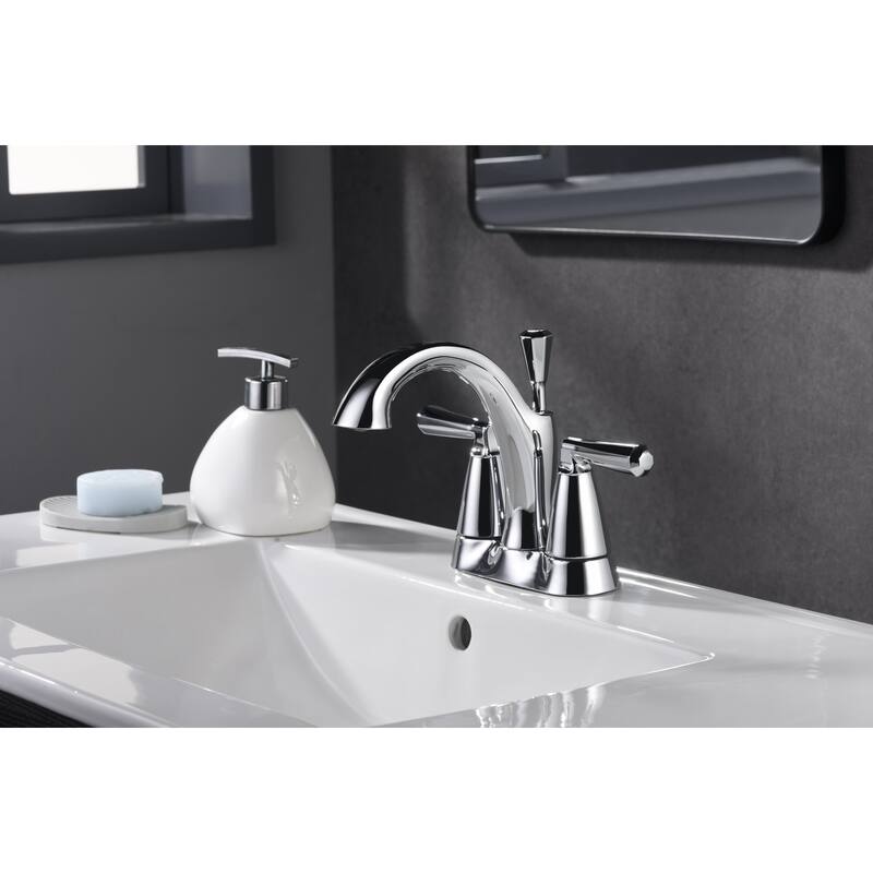 Ultra Faucets Z Collection Two-Handle 4" Centerset Lavatory Faucet - Chrome Polished UF45910