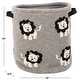 preview thumbnail 3 of 4, SAFAVIEH Baby Collection Leo Storage Basket - Grey / Black