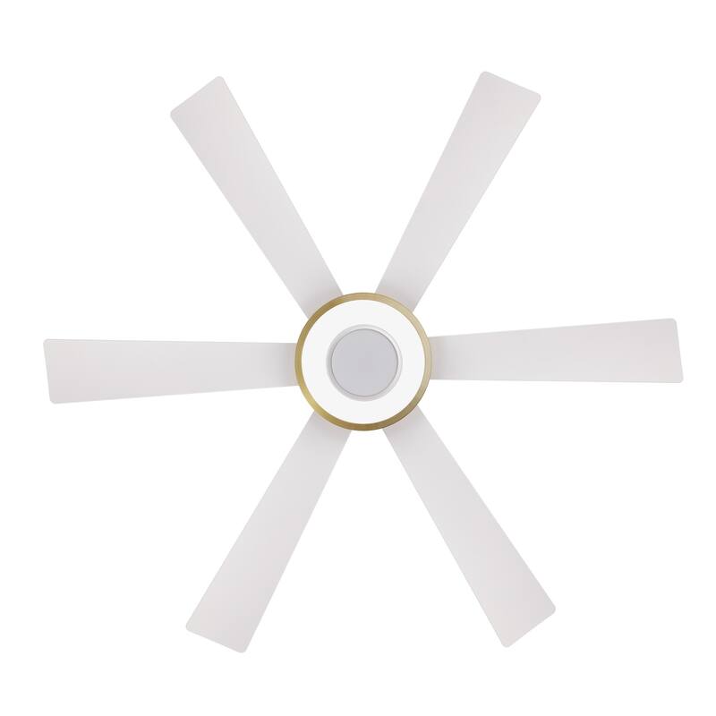 60" Large Modern 6-Blade Ceiling Fan with LED Light and Remote Control