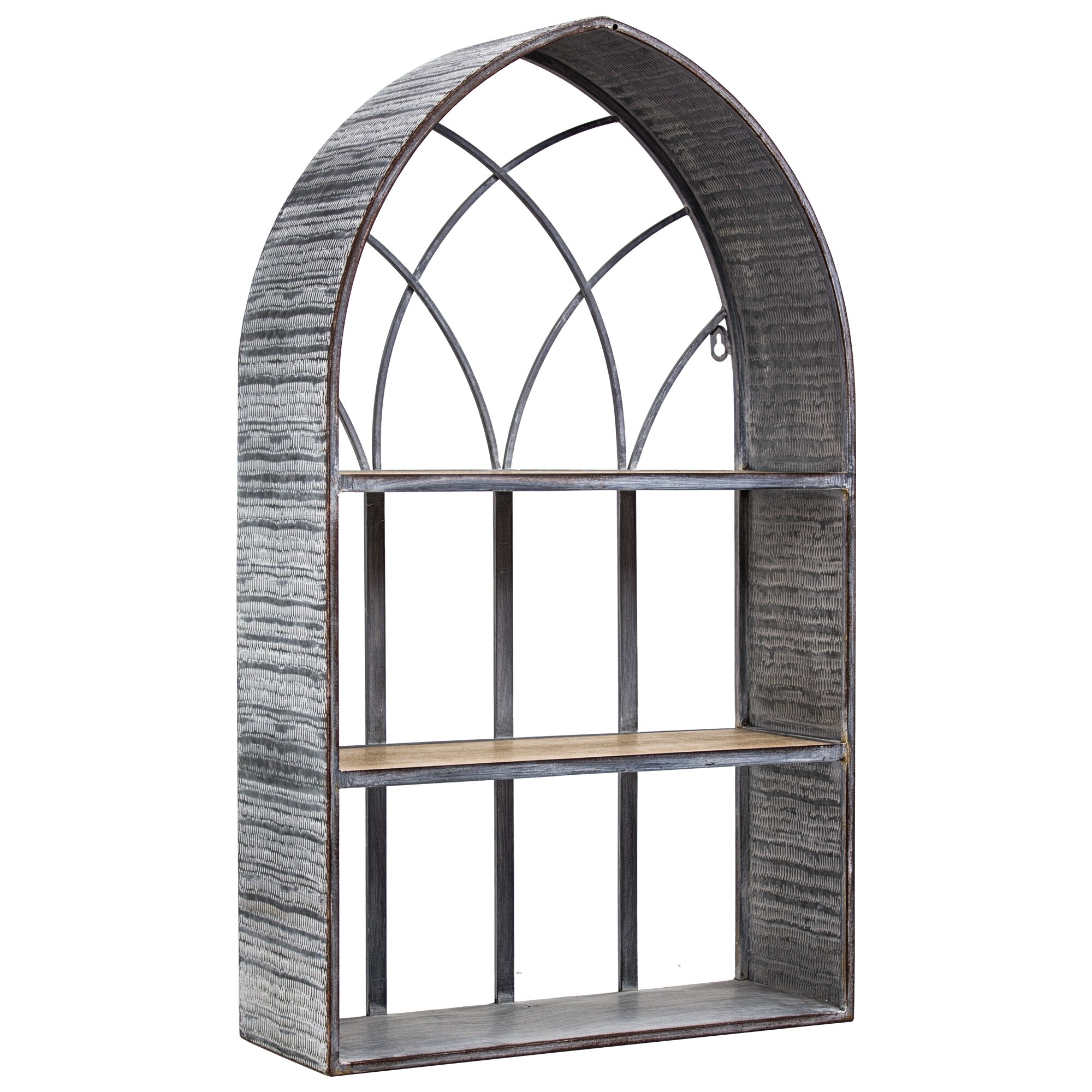 American Art Decor Cathedral Arch Rustic Hanging Wall Shelf And Rack 27 75 H X 16 5 L X 6 25 D Overstock 31510943
