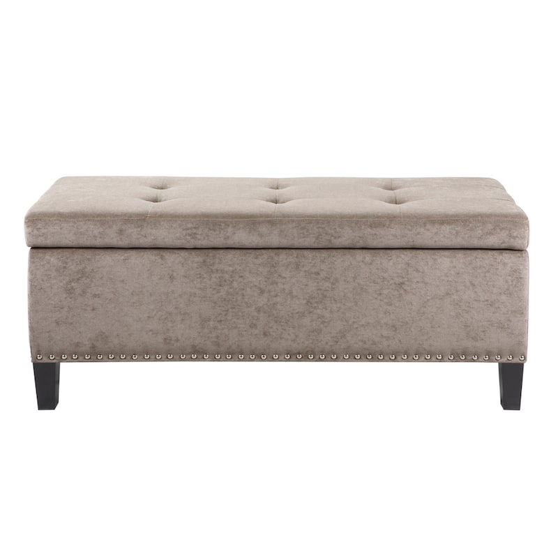 Elegant Mid-Century Modern Tufted Top Storage Bench - Perfect for Entryways & Bedrooms