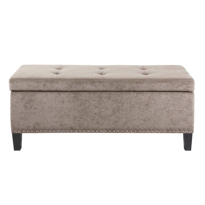 Mid-Century Modern Upholstered Storage Bench with Tufted Top - Perfect for Stylish Interiors