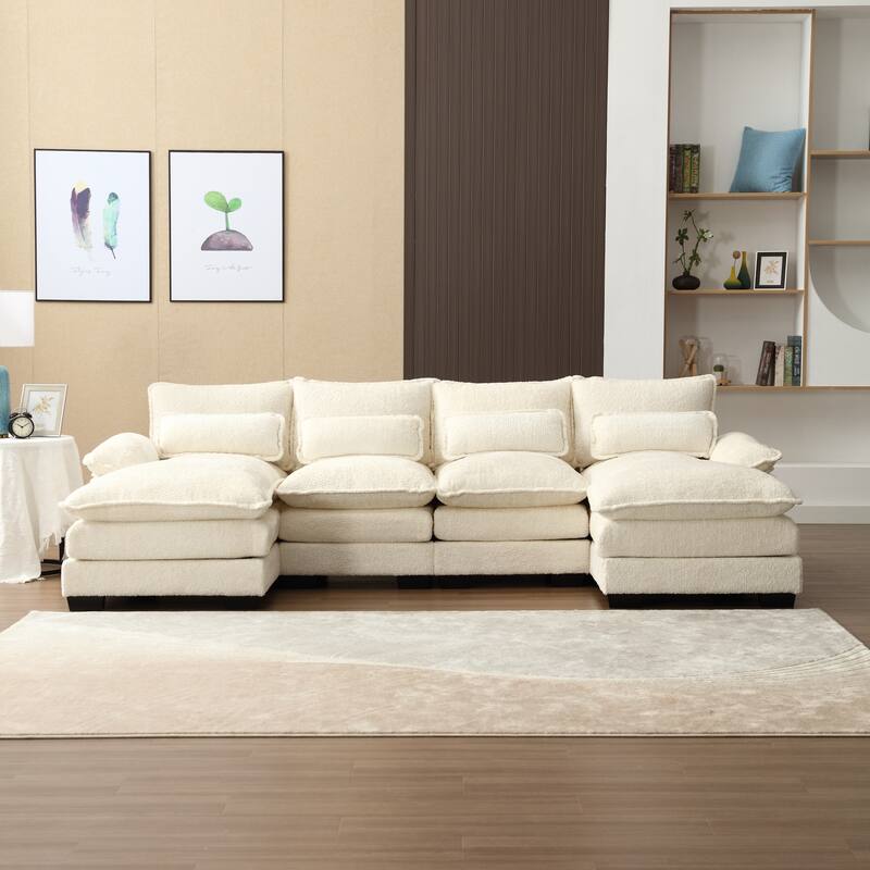 110.63" U-Shaped 6-Seater Sofa with Spacious Design