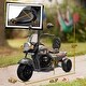 preview thumbnail 13 of 16, Qaba Electric Motorcycle for Kids, 3 Wheel 6V Battery Powered Motorbike w/ Headlights, Music, Forward & Reverse