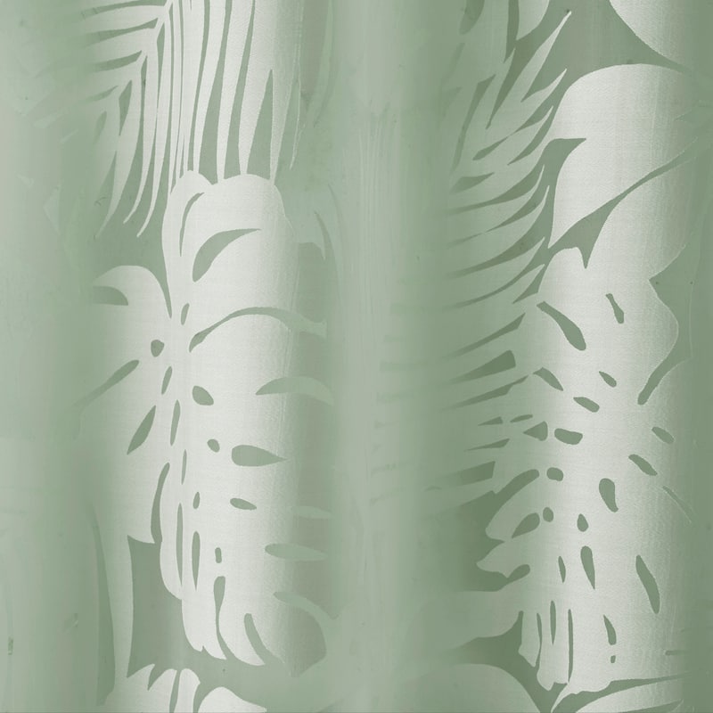 Madison Park Kauna Palm Leaf Burnout Window Curtain Sheer