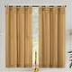 preview thumbnail 1 of 22, Archaeo Cotton Blend Button Tab Top Cafe Curtain Pair 54" x 36" - Camel