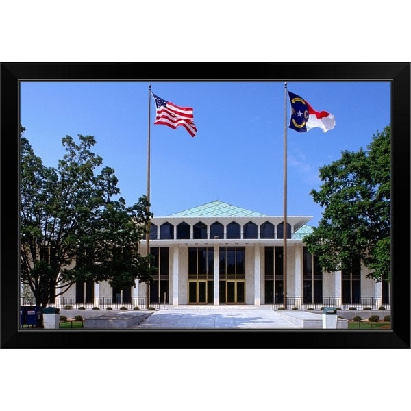 "Exterior of State Legislature Building." Black Framed Print