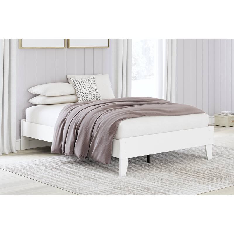 Signature Design by Ashley Hallityn White Full Platform Bed