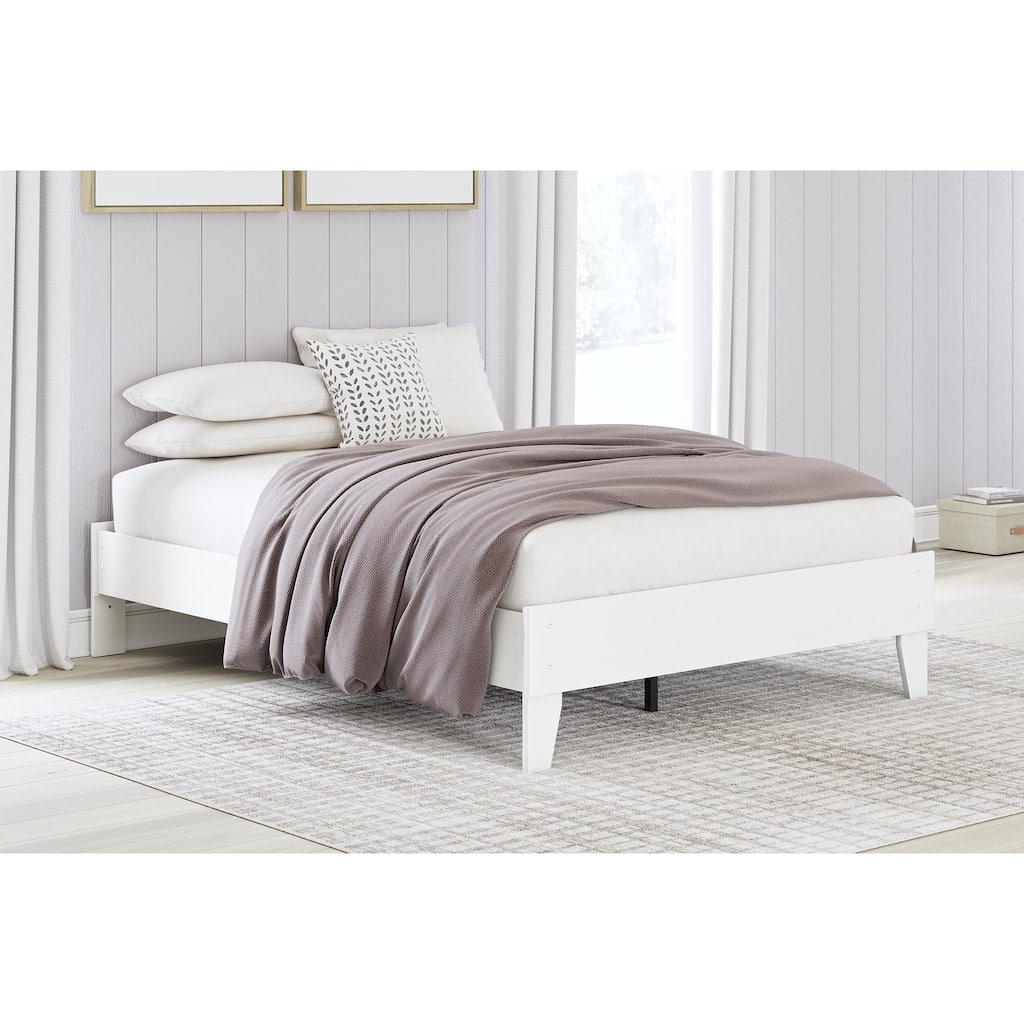 Signature Design by Ashley Hallityn White Full Platform Bed