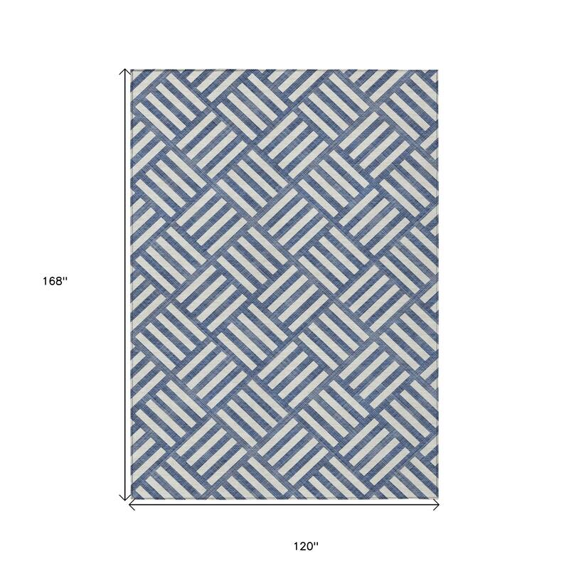 HomeRoots Geometric Transitional Rectangle Outdoor Rug