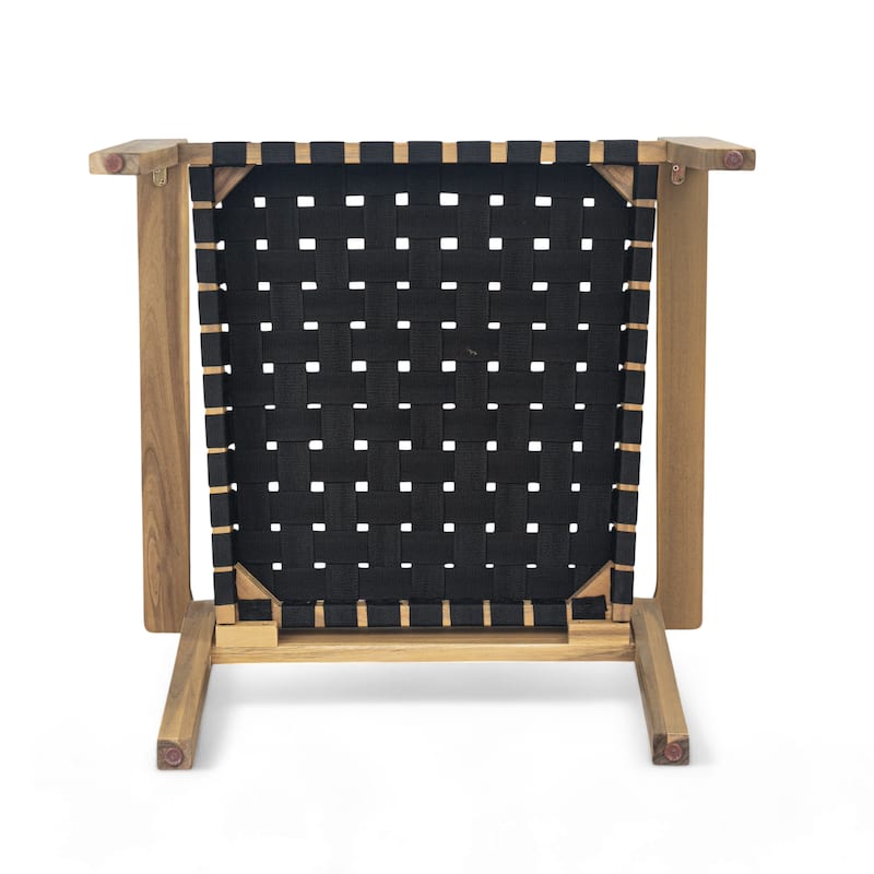 Christopher Knight Home - Hilary Acacia Wood Woven Rope Outdoor Club Chairs, Set of 2
