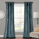 preview thumbnail 84 of 95, Porch & Den Lapeyrous Velvet Solid Room Darkening Window Curtain Panel Set 38"W x 108"L - Slate Blue