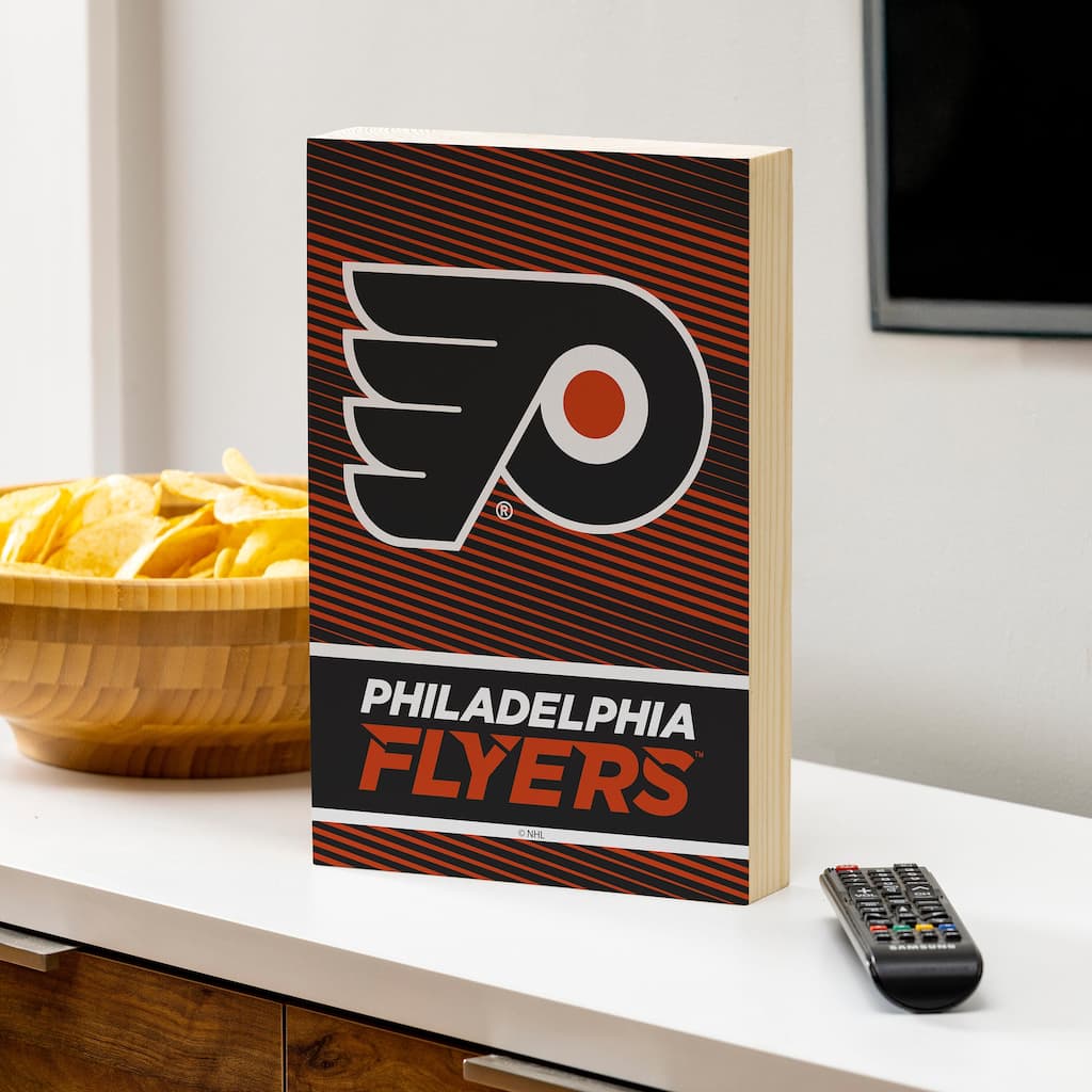 Philadelphia Flyers Wooden Tabletop Mantel Shelf Sign
