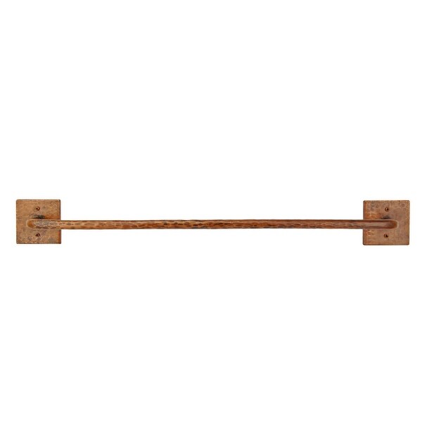 Premier Copper Products TR24DB 24" Towel Bar Hand Hammered Copper - Oil Rubbed Bronze