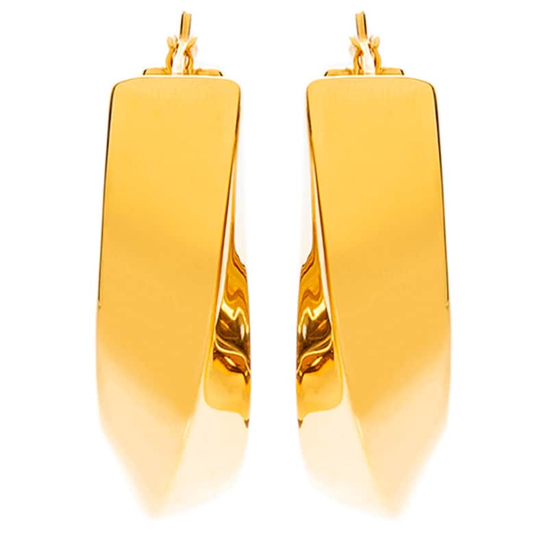 Bottega Veneta Twist Hoop Earrings - Gold