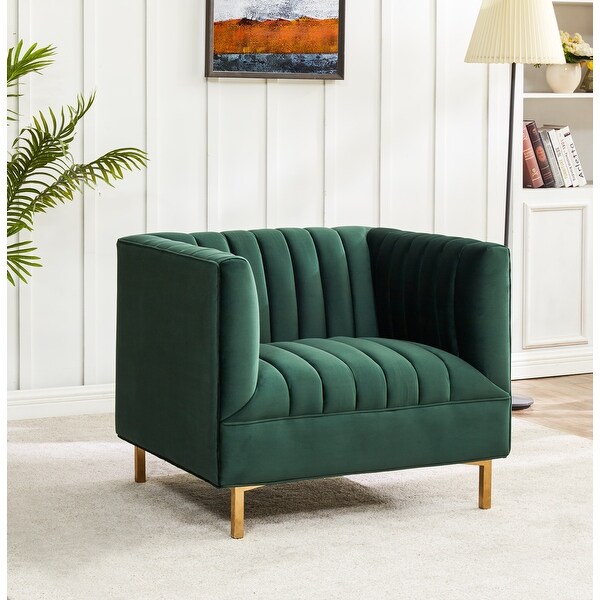 SAFAVIEH Couture Doris Channel Tufted Velvet Club Chair 34.3