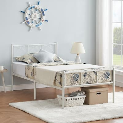 Bed Frame with Headboard and Footboard