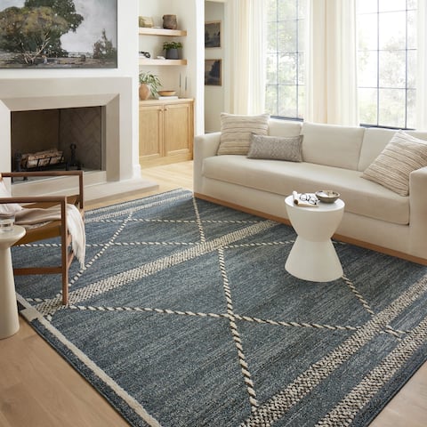 Alexander Home Vive Modern Geometric High-Low Area Rug