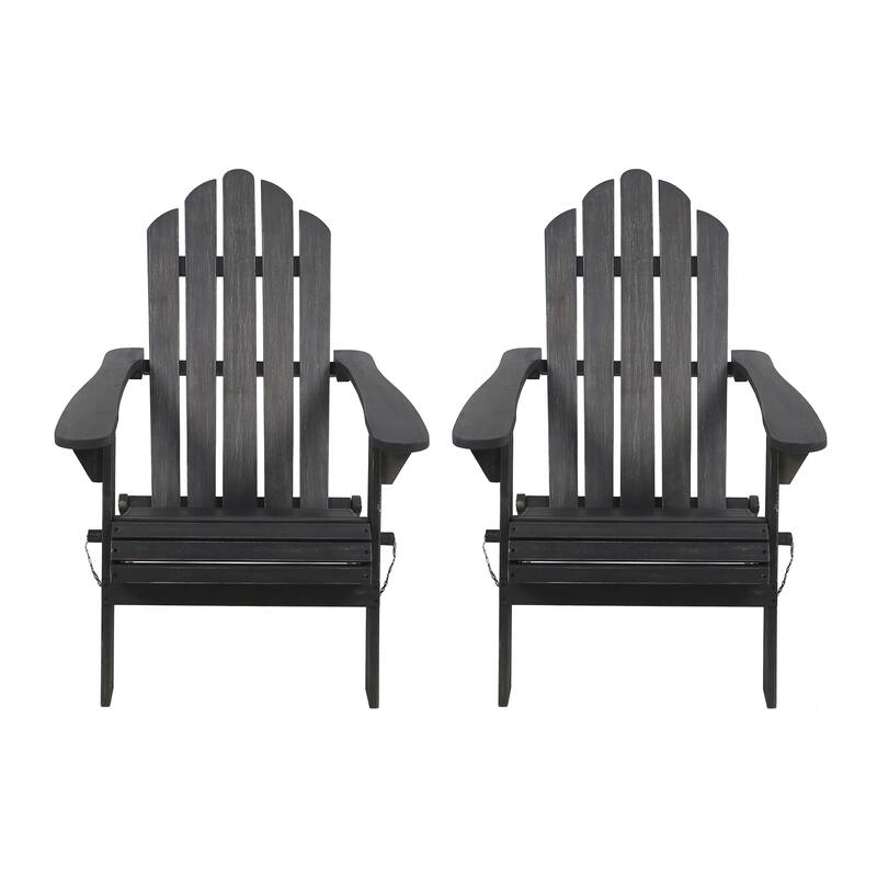 Hollywood Outdoor Outdoor Acacia Wood Foldable Adirondack Chairs (Set of 2) by Christopher Knight Home