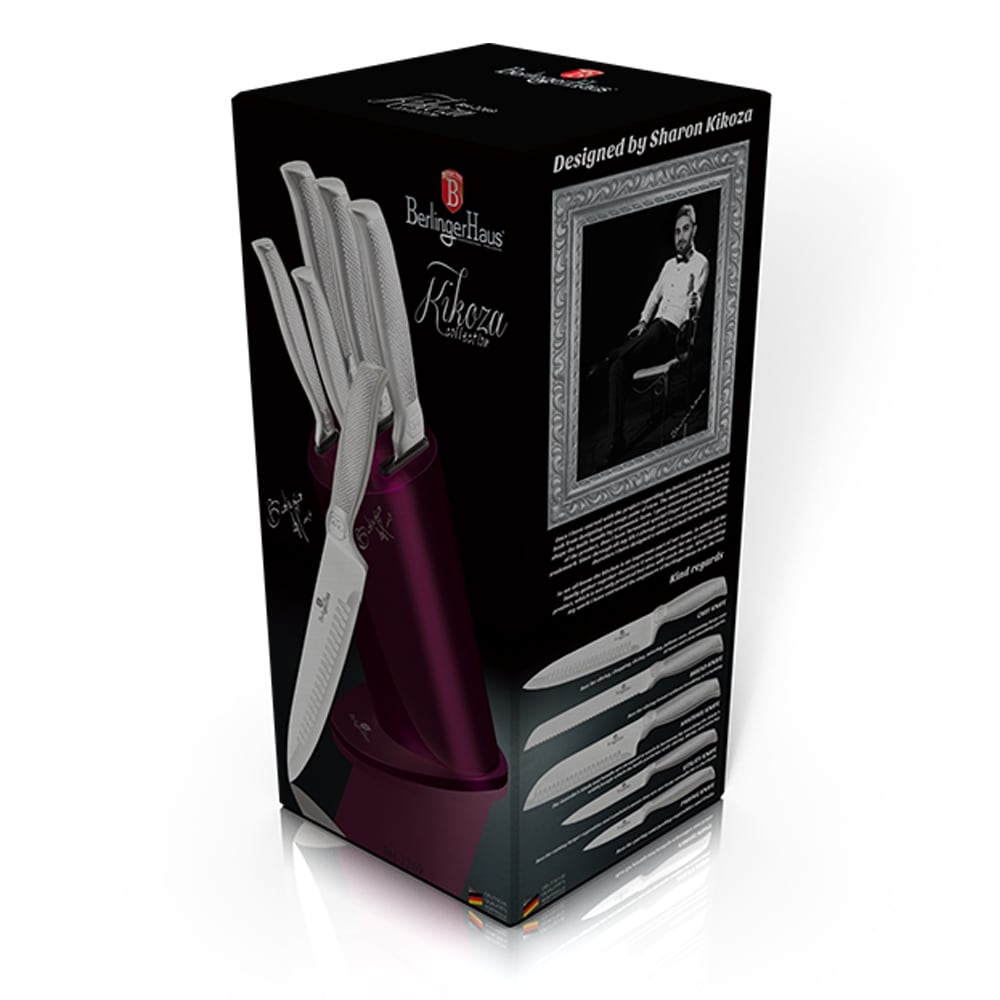 Berlinger Haus 8-Piece Knife Set with Acrylic Stand, Purple Collection - On  Sale - Bed Bath & Beyond - 34138338