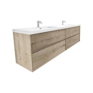 Selina 84" Wall Mounted Vanity with Double Sink