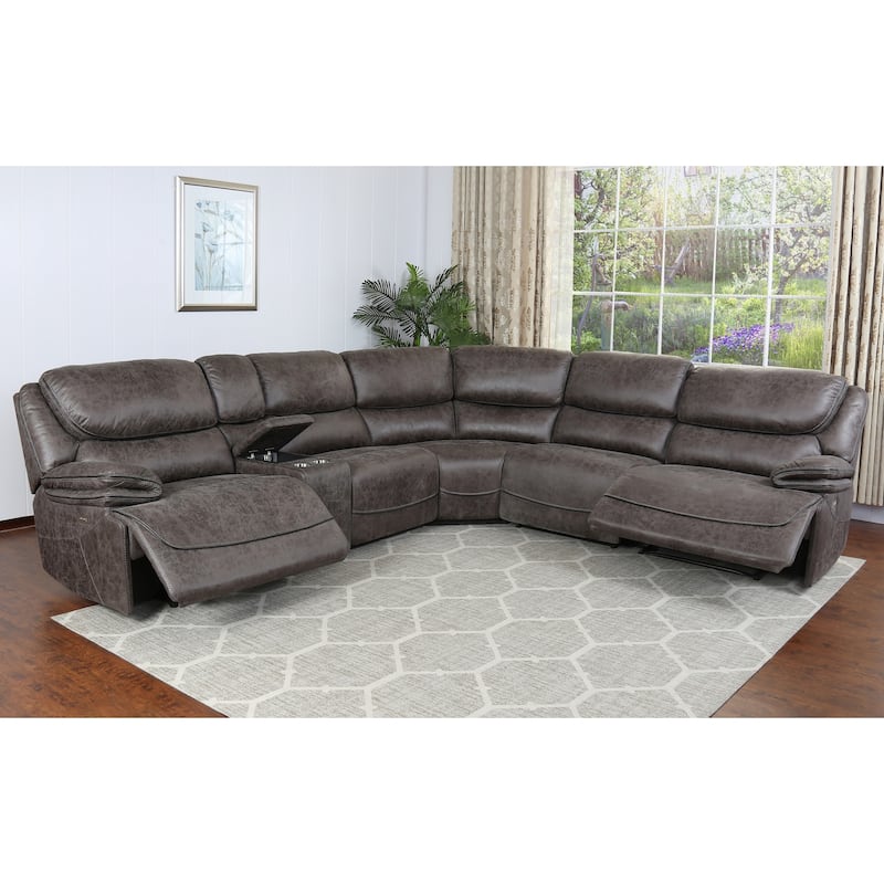 Steve Silver Parkland Smoke Grey Power Reclining Sectional