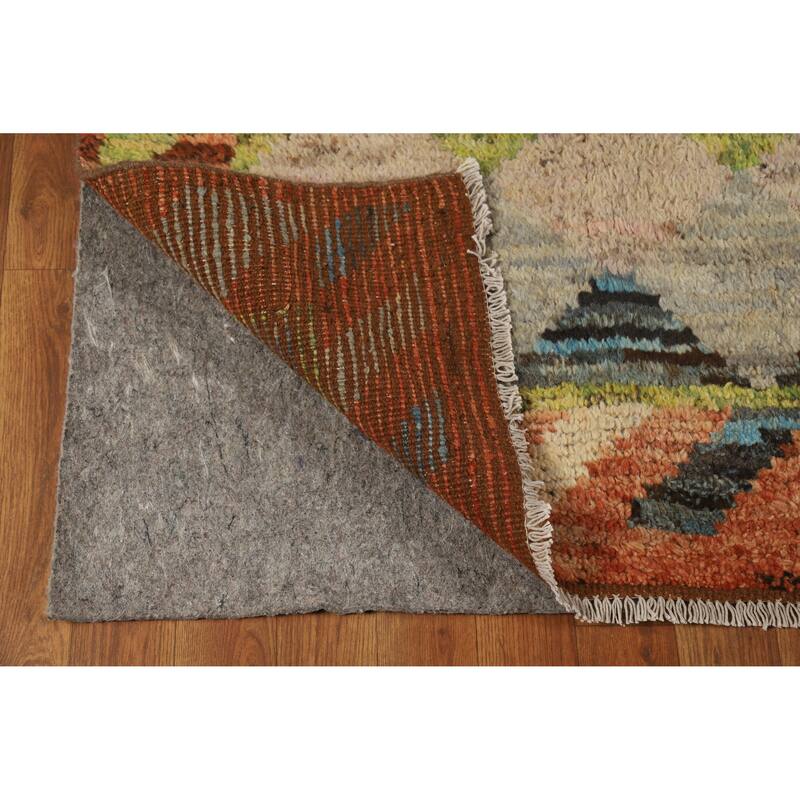 Trellis Moroccan Oriental Area Rug Handmade Multi-Color Wool Carpet - 6'9" x 10'0"