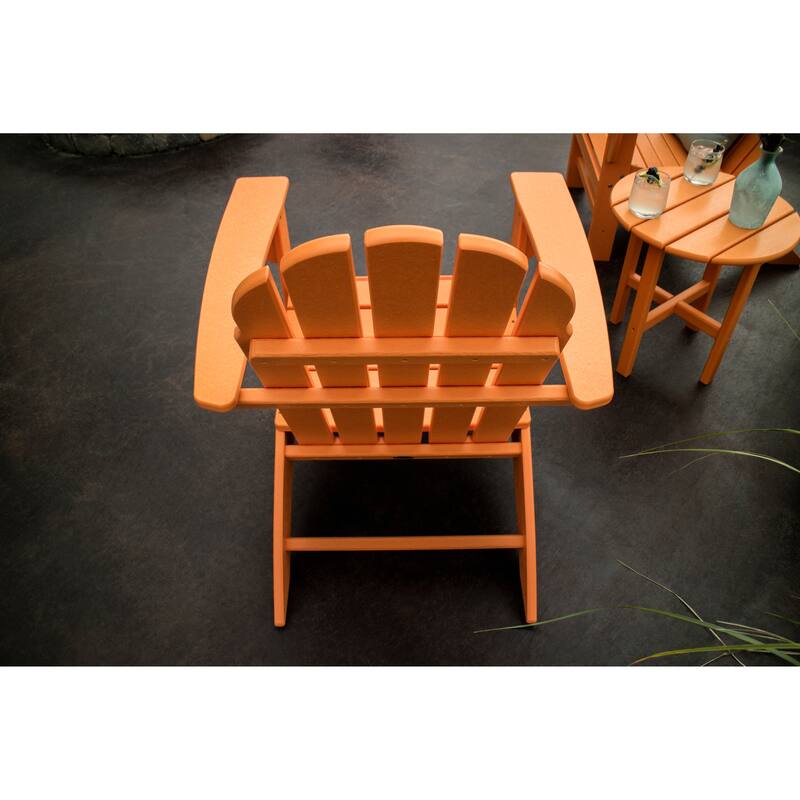 POLYWOOD Vineyard 3piece Outdoor Adirondack Chair and Table Set Bed