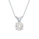 preview thumbnail 4 of 11, Auriya Clarity-Enhanced Round Solitaire Diamond Necklace 14k Gold
