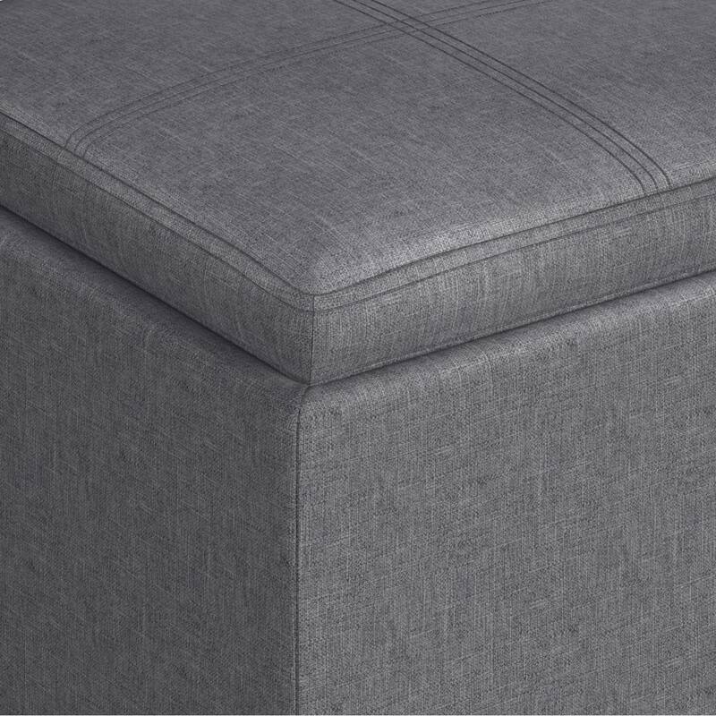 WYNDENHALL Townsend 17 inch Wide Contemporary Square Storage Ottoman
