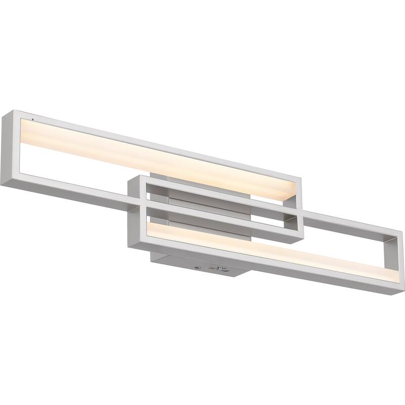 Kocha Integrated LED Painted Brushed Nickel Bath Light with CCT Switch