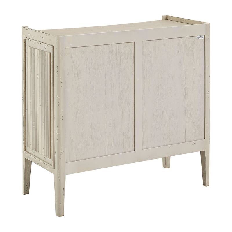 Reeded 36" 3-Drawer Chest, Light Brown