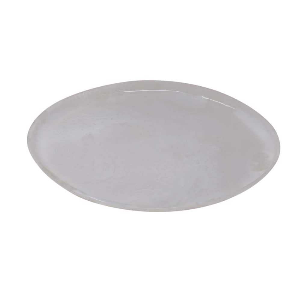 White Resin Tray Dia 23.6" - White