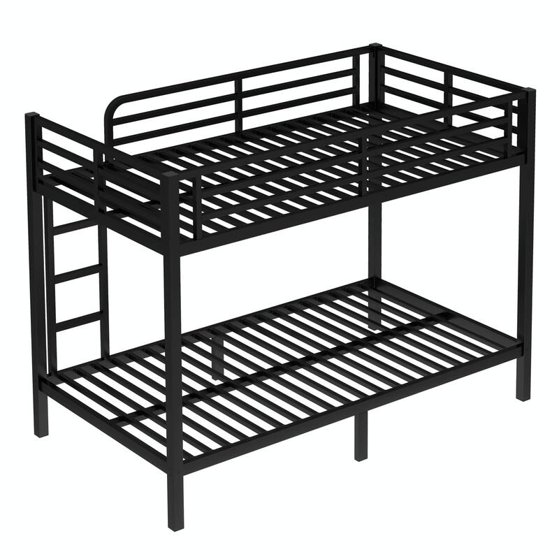 Metal Bunk Bed for Teens and Adults, Space-Saving, Noise-Reduced