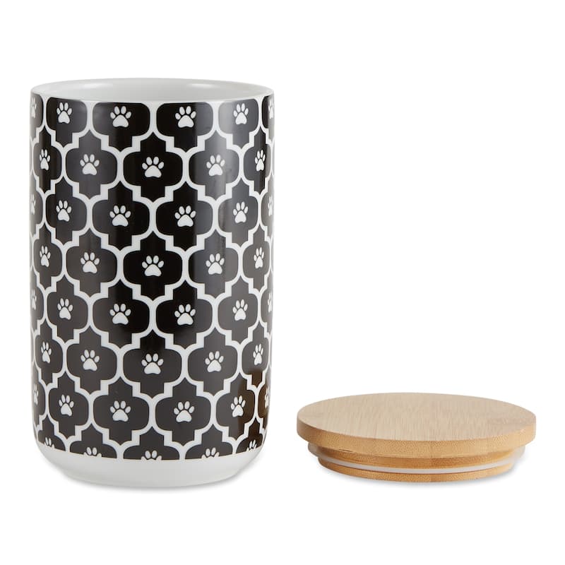 Bone Dry Paw Lattice Print Ceramic Treat Canister