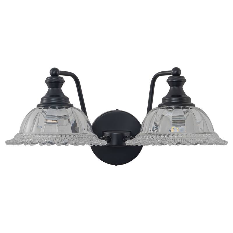 Modern Vanity Light with Crystal Glass Shade