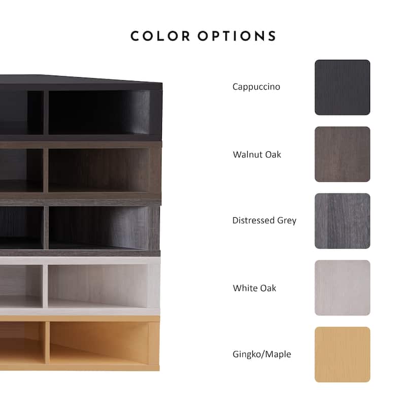 Furniture of America Sukhumi Transitional 47-inch 3-Shelf Wall-Mounted Corner TV Console