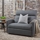 preview thumbnail 12 of 19, Halima Fabric 2-seater Recliner Club Chair by Christopher Knight Home