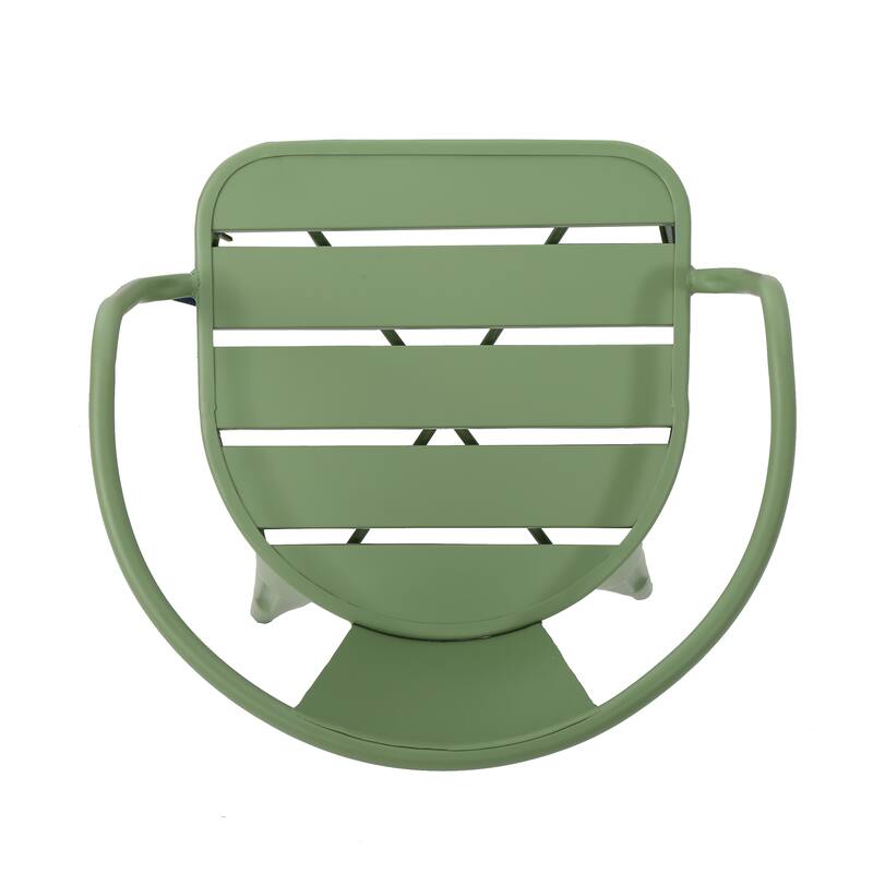 Roomfitters 3-Piece Metal Bistro Set, Outdoor Patio Table and Chairs for Garden, Balcony or Deck
