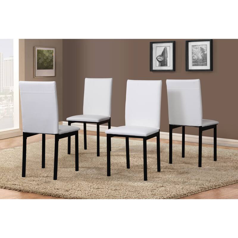 Kitchen Dining Table Set Cafe Dining Table Set Rectangular Dining Table Set with Faux Marble Finish Table Top and 4 Chairs