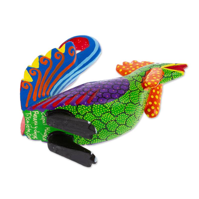 Novica Handmade Impressive Rooster Wood Alebrije Figurine