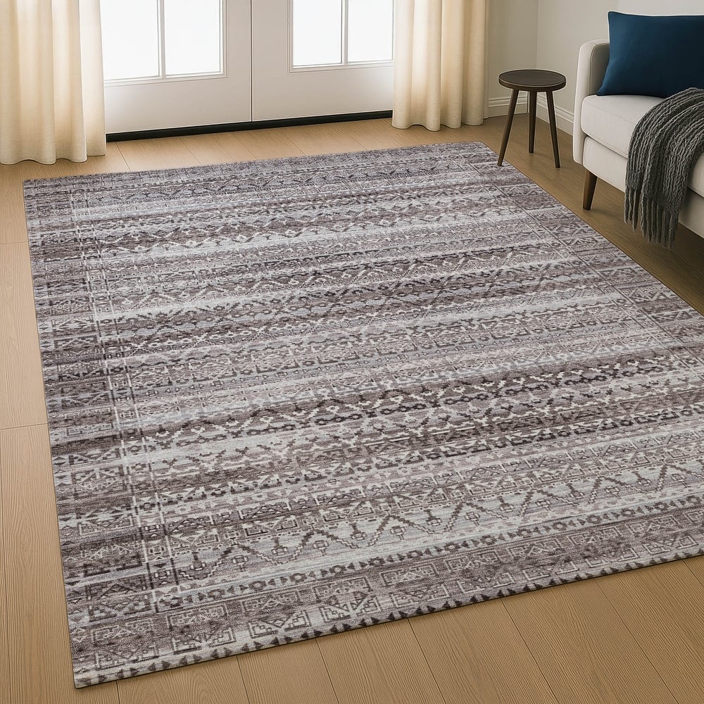 Premium Washable Super Soft Boho Stripes Mayfield Rug