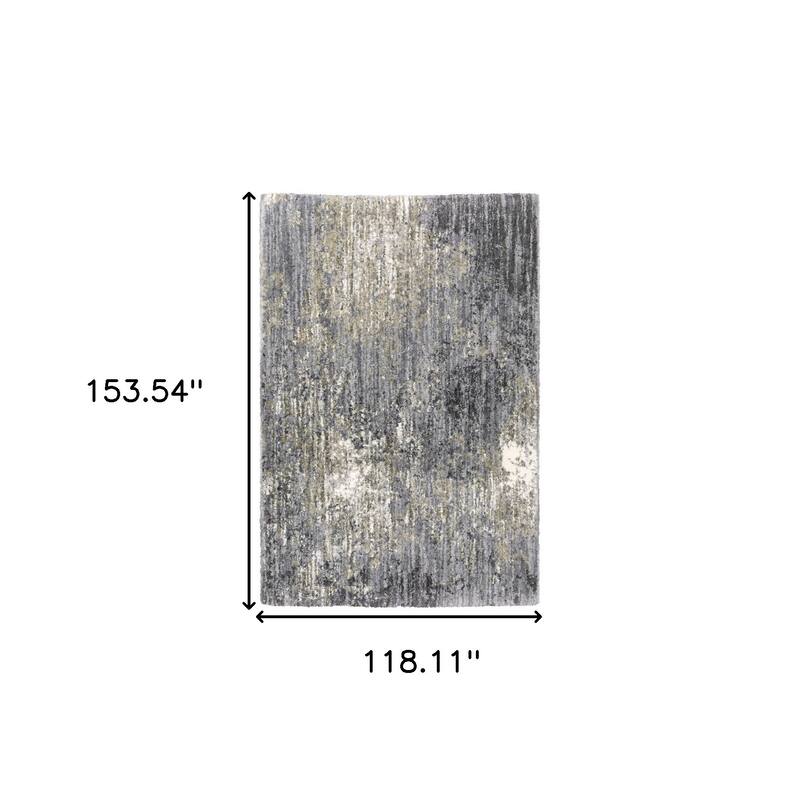 HomeRoots Abstract Shag Rectangle Area Rug