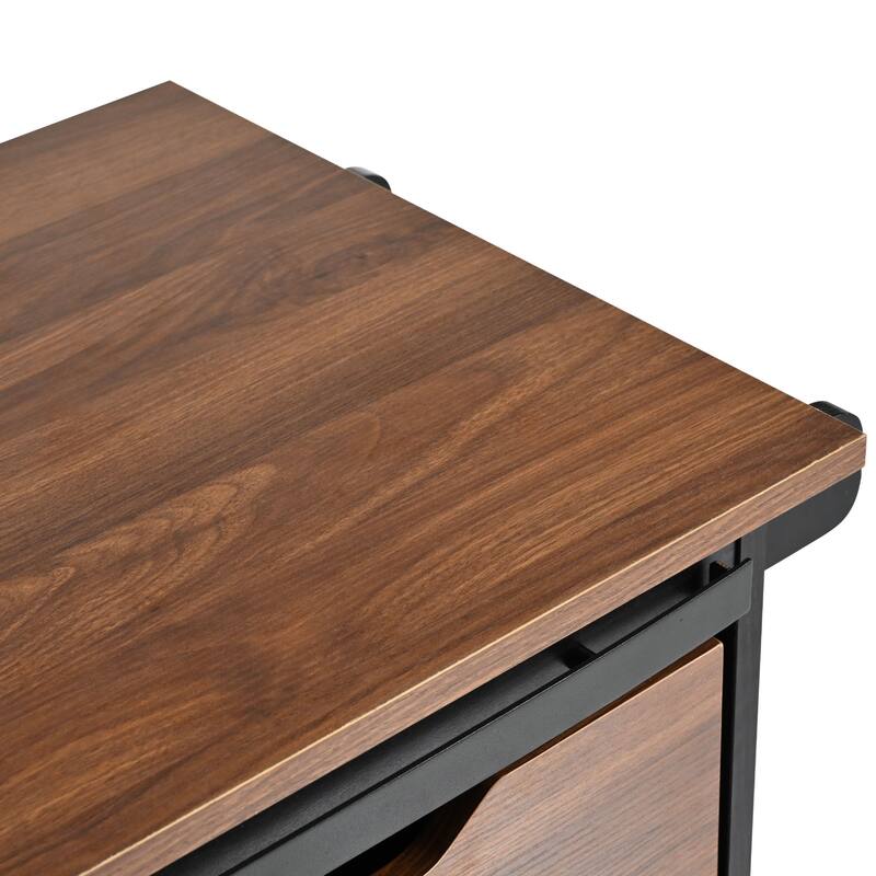 55.5" Farmhouse Kitchen Island with Drop Leaf, Power Outlet, Rolling Wheels and Spice Rack - 55.5'' x 28.75'' x 36.9''