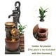 preview thumbnail 11 of 10, 32.3" H Farmhouse Well Water Pump and Pots Resin Fountain with LED Lights