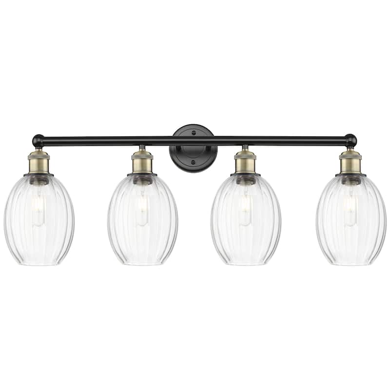 Innovations Lighting 616-4W-13-34 Preston Vanity Preston 4 Light 34" - Black Antique Brass / Clear