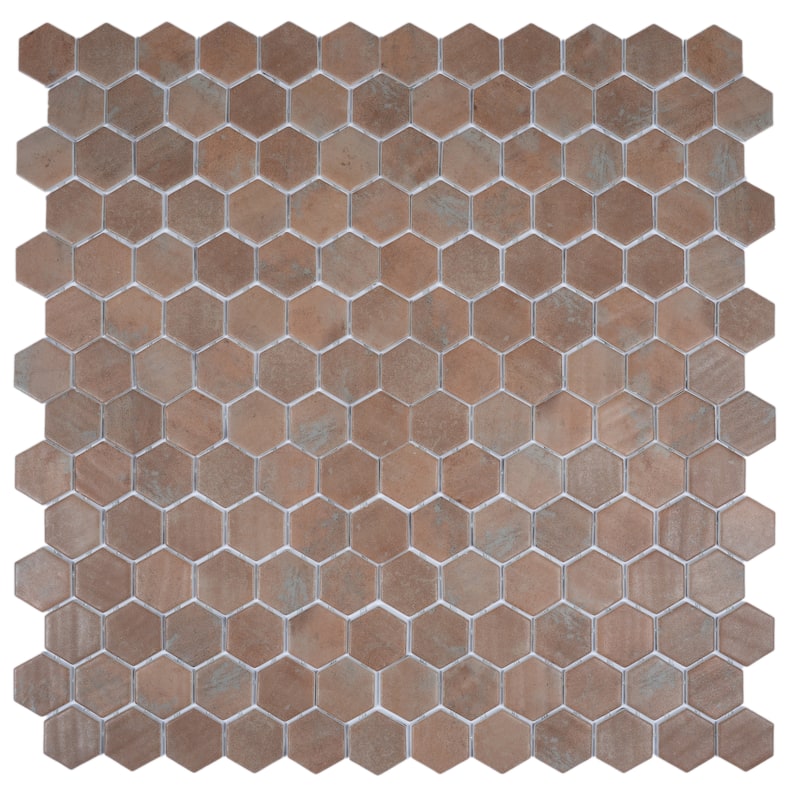 Lucenza 12x12 in. Matte Recycled Glass Hexagon Mosaic Wall and Floor Tile (5.28 sq ft/case, 6-Pack)