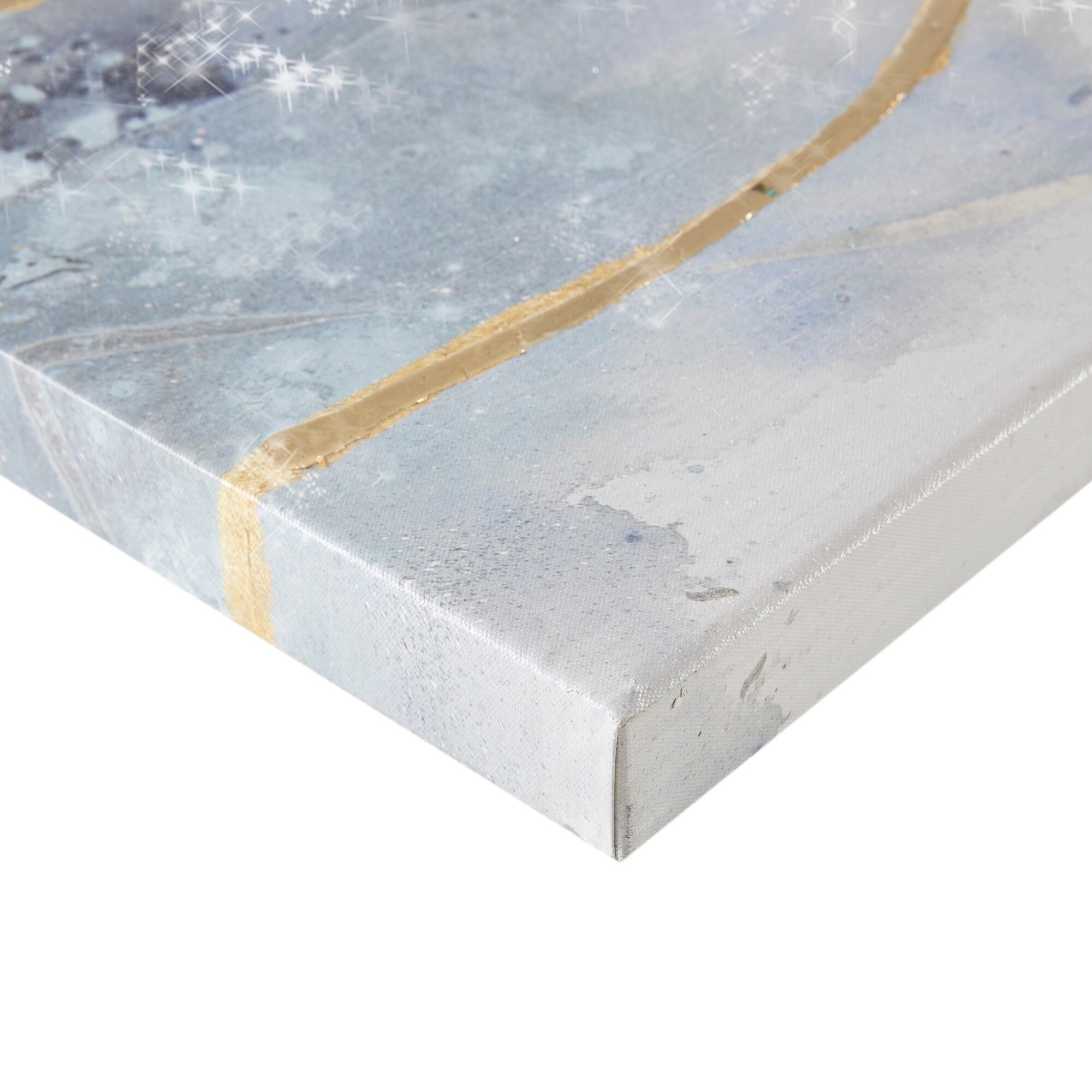 Madison Park Cosmo Blue/ Gold 3 Piece Canvas Set Hand Embellished Textured Glitter And Gold Foil Madison Park Cosmo Blue/ Gold 3 Piece Canvas Set Hand Embellished Textured Glitter And Gold Foil