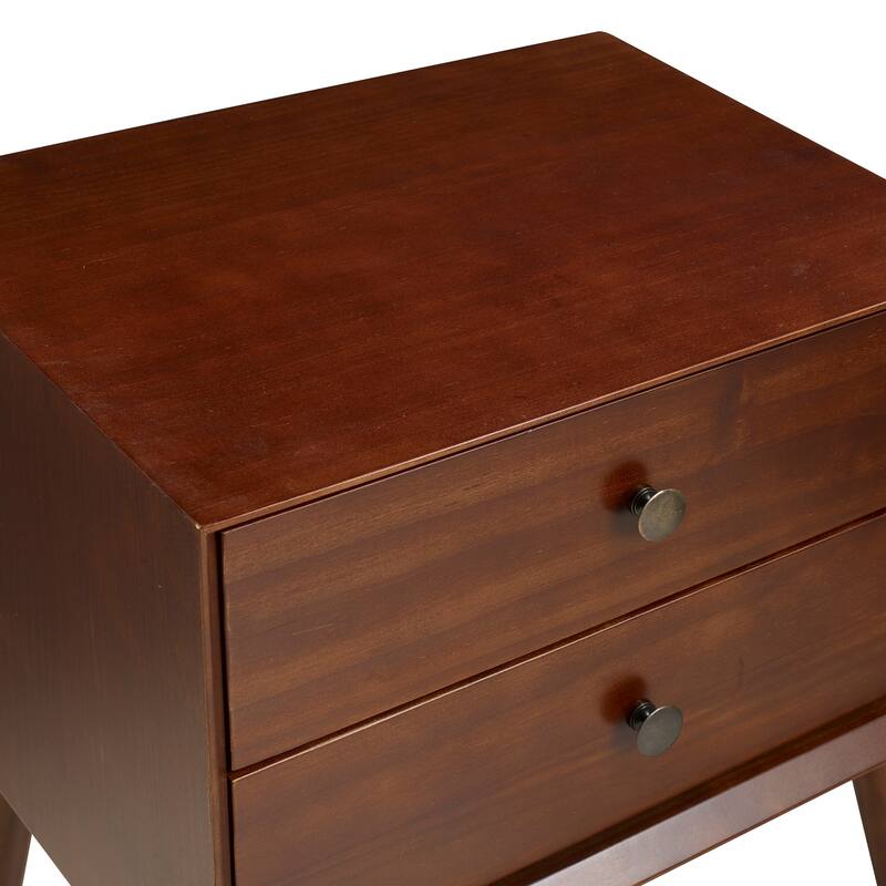 Middlebrook Mid-Century Solid Wood 2-Drawer Nightstand (Set of 2)