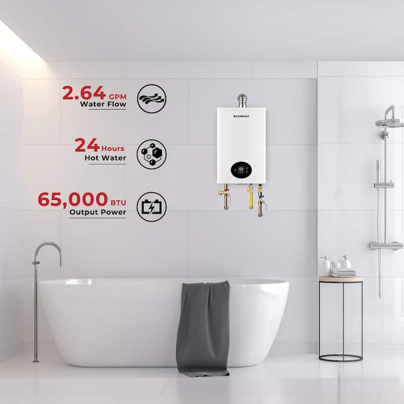 CAMPLUX CX Instant 2.64 GPM 68,000 BTU Indoor Propane Tankless Water Heater